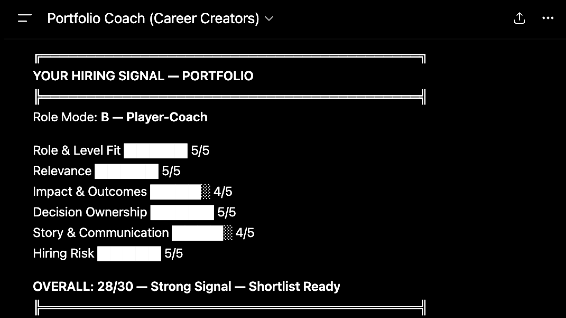 Resume Coach GPT for senior product designers inside ChatGPT